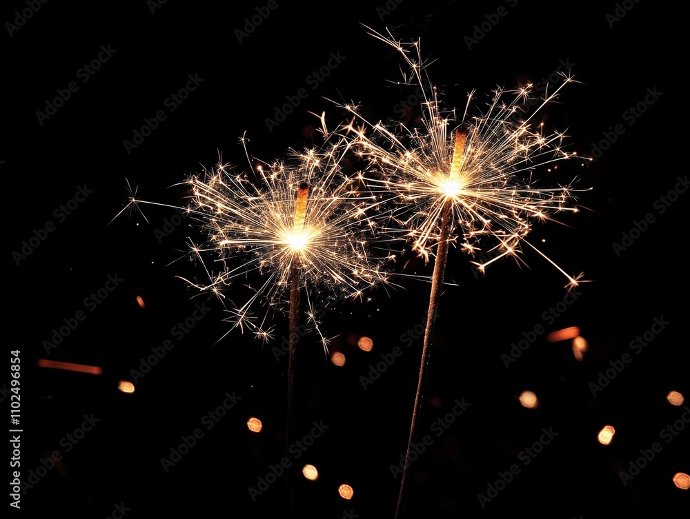 Obraz premium sparklers on a dark background