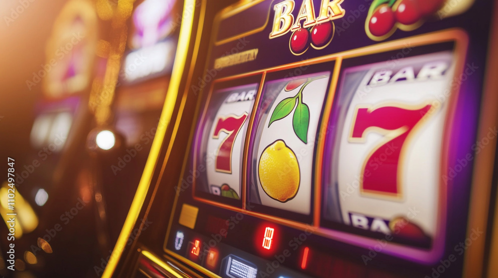 Casino Slot Machine Seven Jackpot Lucky Gamble Reels Fruit Symbols Bars Cherries Casino Slot Machine Seven Jackpot Lucky Gamble Reels Fruit Symbols Bars Cherries