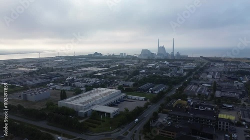 Industrial port area of copenhagen denmark photo