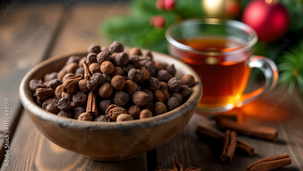 Fototapeta premium Warm Spiced Tea with Cloves