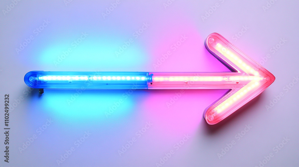 Bright LED Arrow Sign Neon Pink Blue Light Direction Pointer Future Progress Wayfindi Bright LED Arrow Sign Neon Pink Blue Light Direction Pointer Future Progress Wayfindi