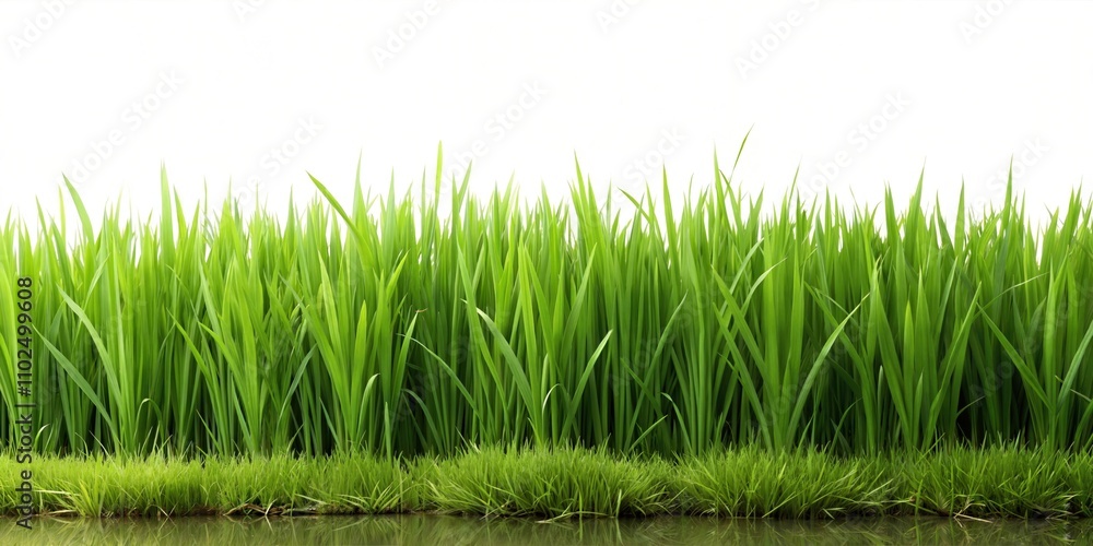 Fototapeta premium Lush Grass Edge Photography: Vibrant and Textured Images for Backgrounds, Posters, Headers, Backdrops, and Creative Graphic Design Projects