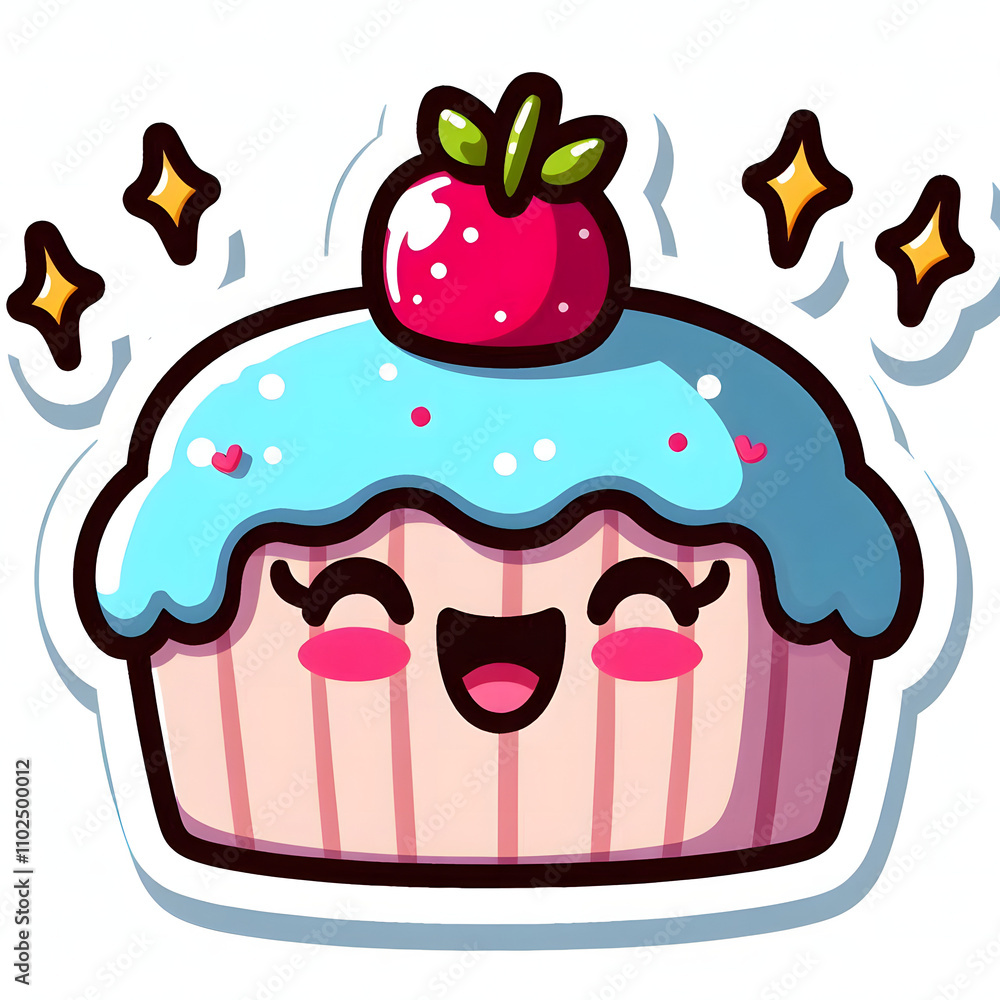 Happy cake sticker kawaii Happy cake sticker kawaii