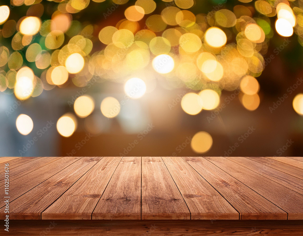 Wood stand on happy new year theme background Wood stand on happy new year theme background