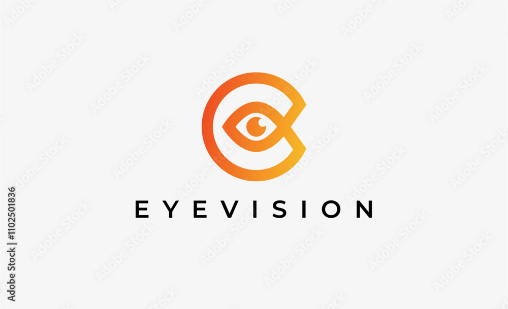 Logo Letter C and Eye Vision. Digital, visual with modern and minimalist concept. Editable file. Logo Letter C and Eye Vision. Digital, visual with modern and minimalist concept. Editable file.