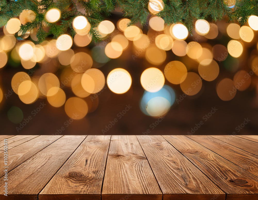 Wood stand on happy new year theme background Wood stand on happy new year theme background