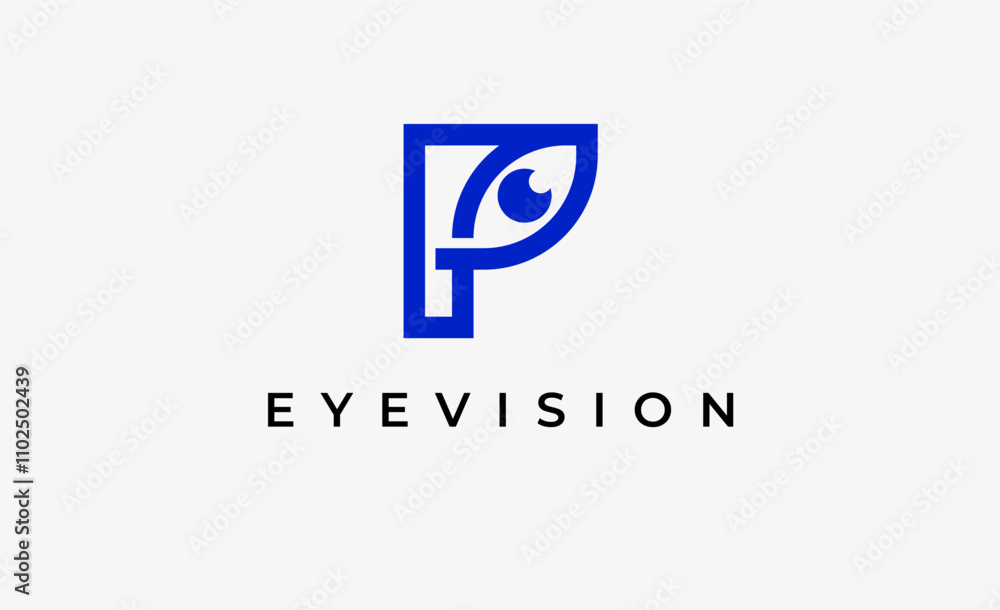Logo Letter P and Eye Vision. Digital, visual with modern and minimalist concept. Editable file. Logo Letter P and Eye Vision. Digital, visual with modern and minimalist concept. Editable file.