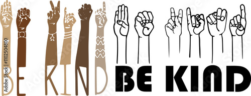 Be Kind, brown hands sign language, black lives matter, BLM justice, equality, my Queen svg, princess, warrior,SVG Cricut Silhouette ,	