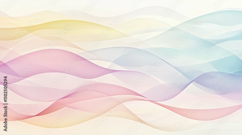 Abstract wave pattern in soft pastel tones, smooth gradients, modern design, calming and elegant, minimalistic style Abstract wave pattern in soft pastel tones, smooth gradients, modern design, calming and elegant, minimalistic style