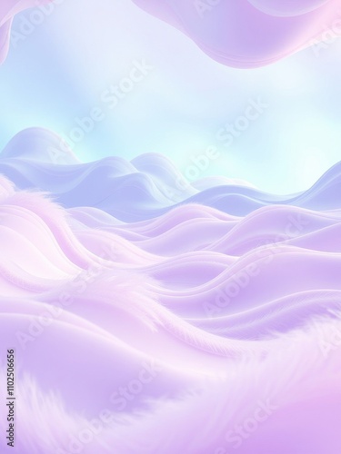 Distorted wavy lines in shades of purple and blue with a dreamy effect, blue tone, trippy atmosphere., distorted wave