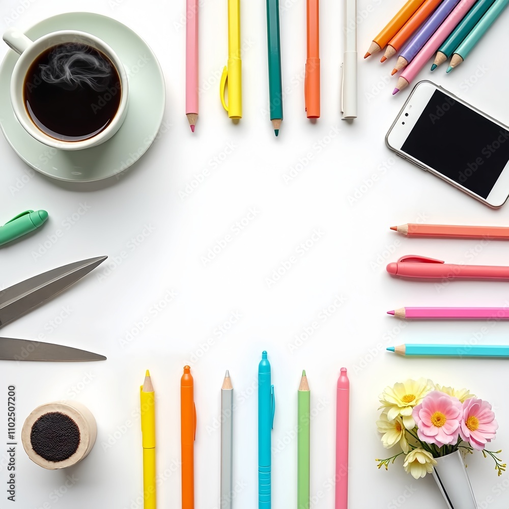 Naklejka premium set of stationery