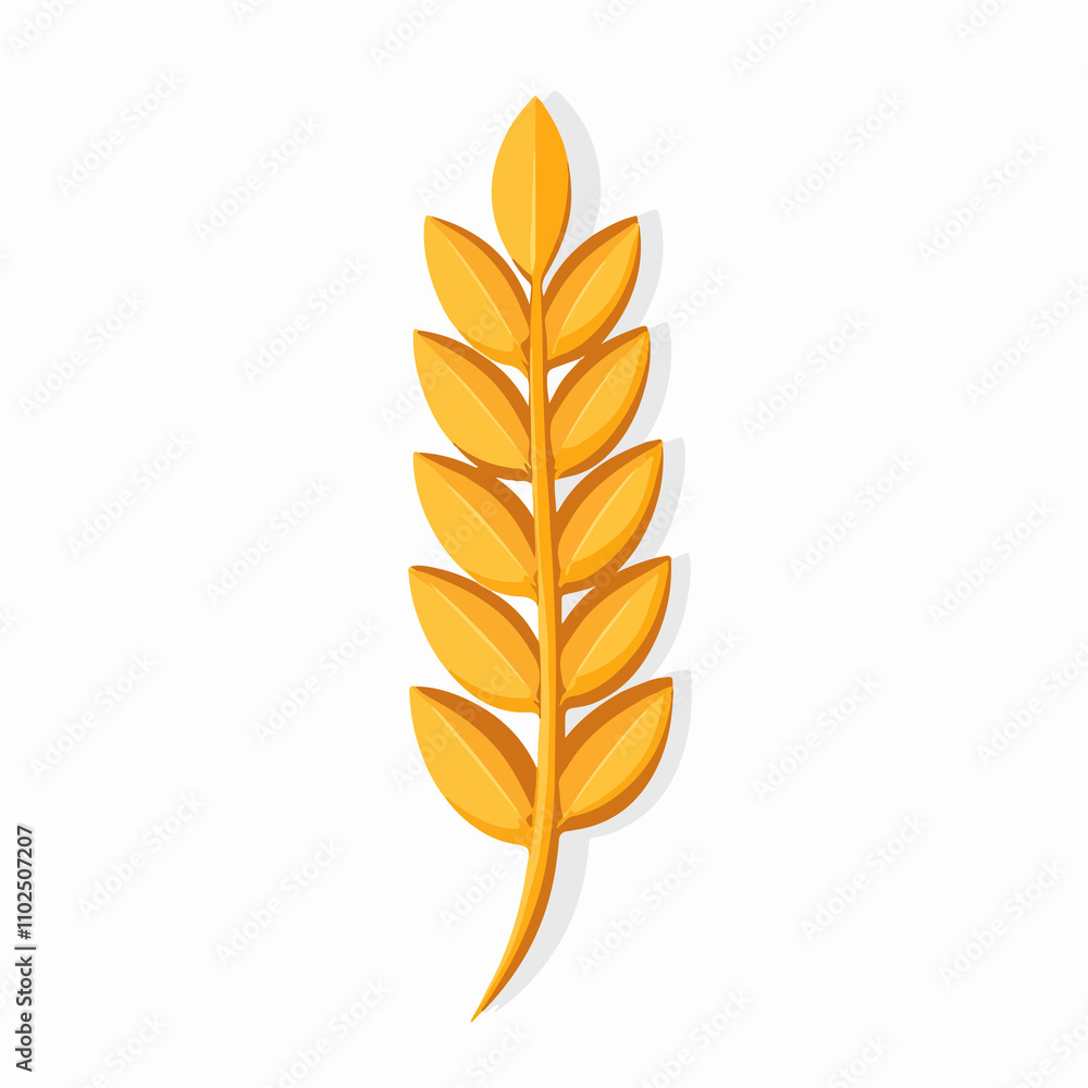 Flat Design Wheat Ear Badge Icon Vector Illustration Flat Design Wheat Ear Badge Icon Vector Illustration