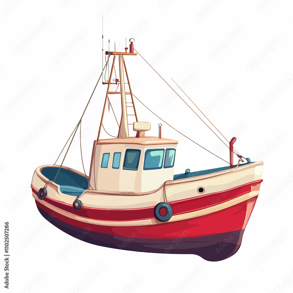 Freighter Boat Ship Vector Illustration Isolated Freighter Boat Ship Vector Illustration Isolated