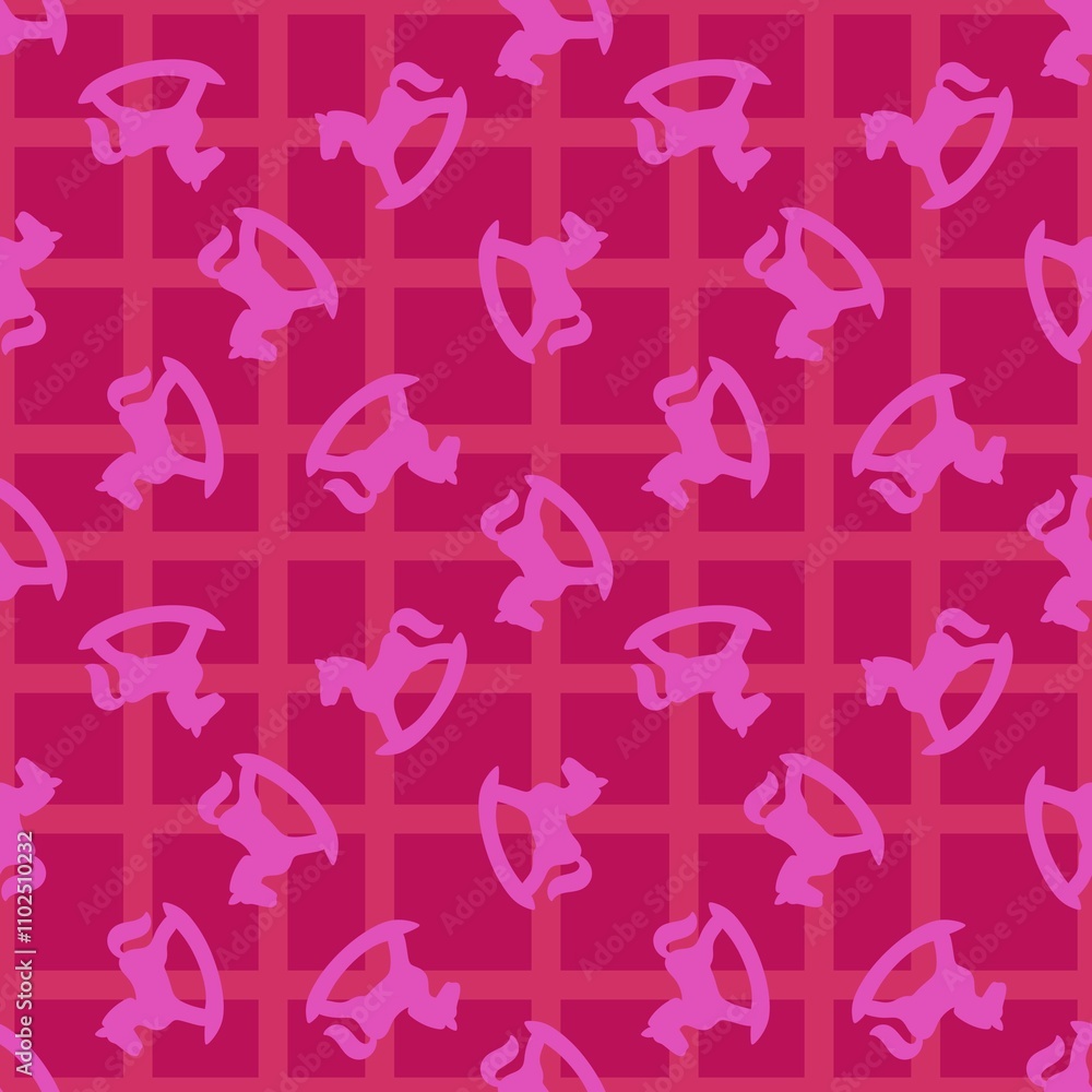 Christmas animals seamless horse pattern for wrapping paper and fabrics Christmas animals seamless horse pattern for wrapping paper and fabrics