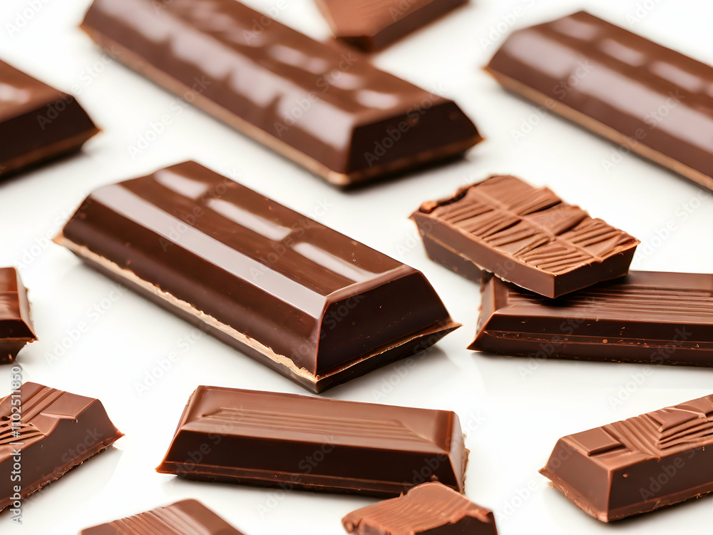 Closeup of the chocolate bars Closeup of the chocolate bars