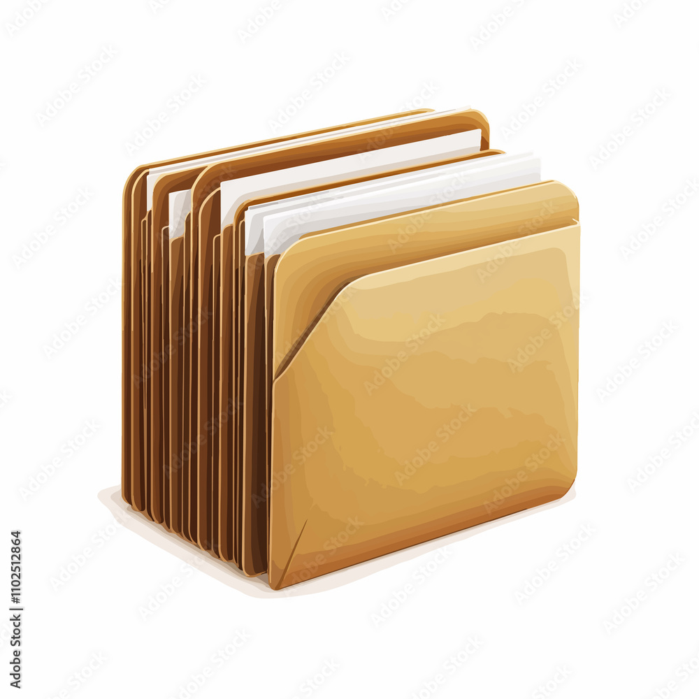 Professional Folder with Documents Symbol Vector Illustration Professional Folder with Documents Symbol Vector Illustration