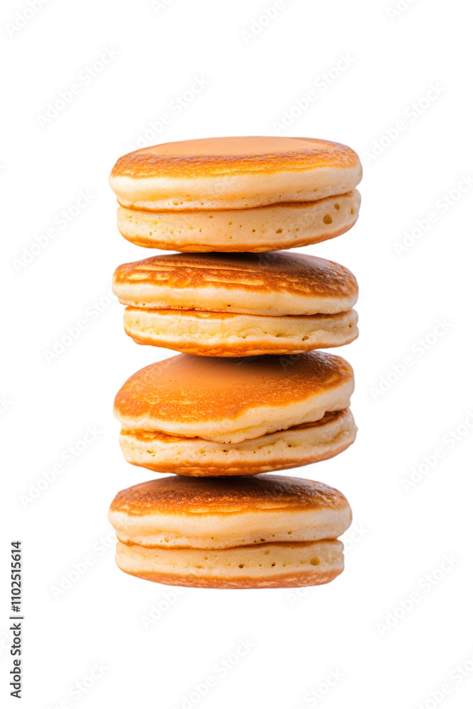 Stack of Fluffy Pancakes Isolated on White Background Stack of Fluffy Pancakes Isolated on White Background