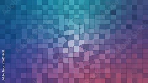 Abstract pixel mosaic background, tiny square tiles in gradient shades, modern and dynamic