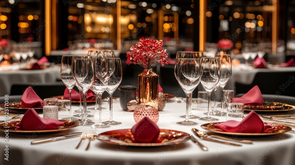 Lavish dining setup, fine jewelry on display, luxurious tableware Lavish dining setup, fine jewelry on display, luxurious tableware