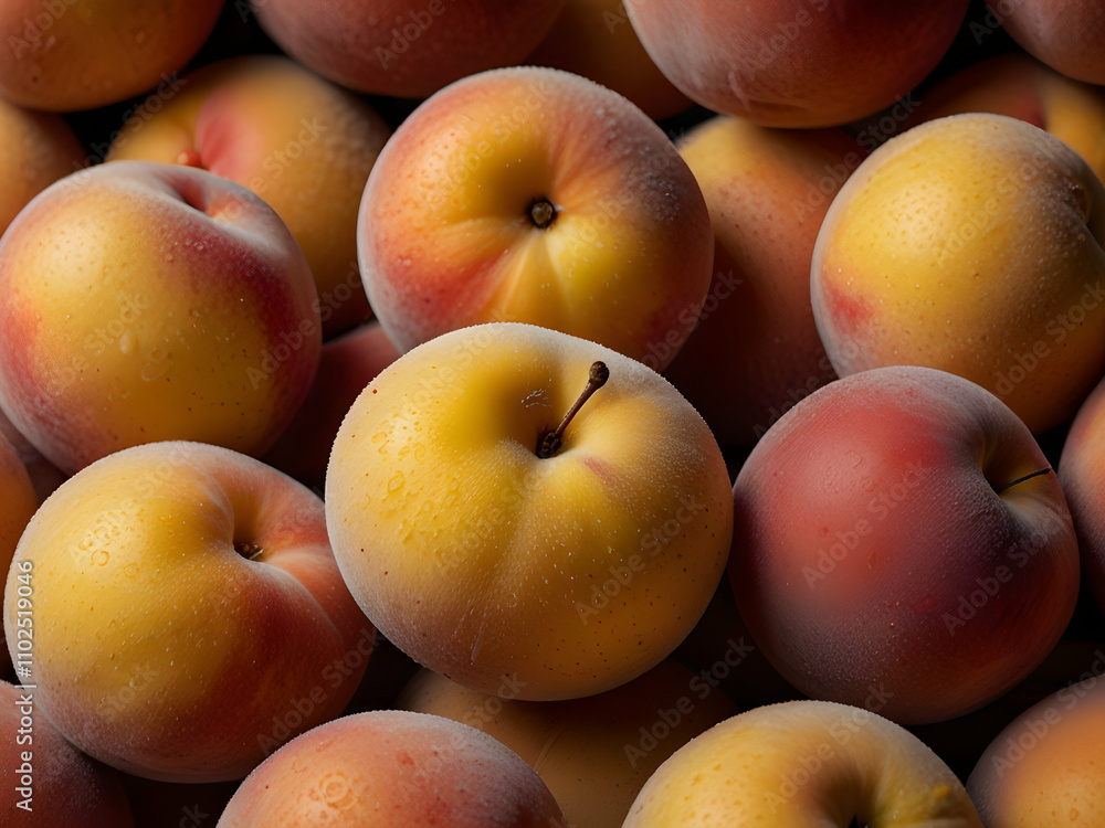 Closeup of the sweet peaches Closeup of the sweet peaches