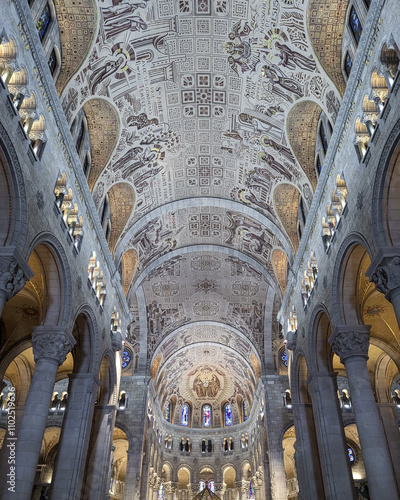 Stunning Gothic Architecture of Sainte-Anne-de-Beaupré Basilica in Quebec photo