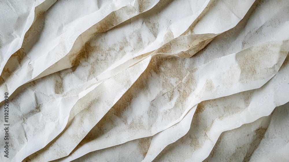 This image showcases a close-up of textured crumpled paper with a warm, faded tone. The intricate folds create an artistic and abstract background. This image showcases a close-up of textured crumpled paper with a warm, faded tone. The intricate folds create an artistic and abstract background.