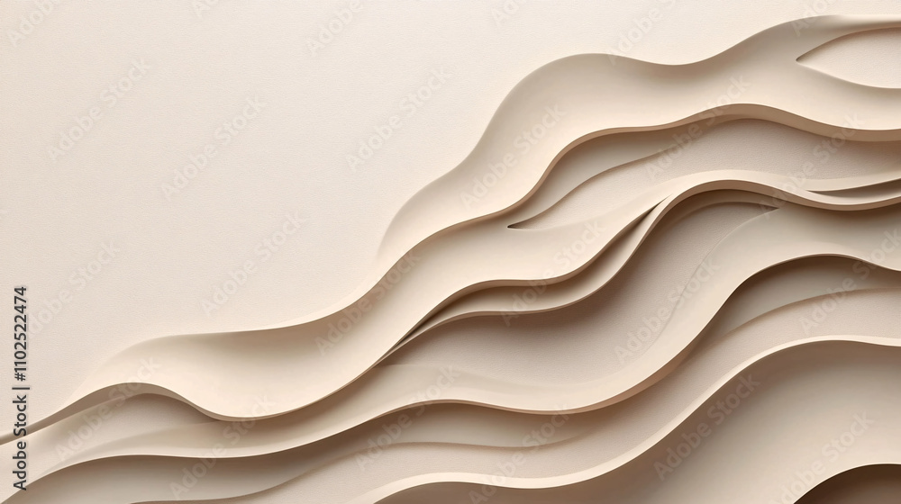 A textured image featuring flowing, layered beige paper that creates a smooth, wavy design with soft shadows. A textured image featuring flowing, layered beige paper that creates a smooth, wavy design with soft shadows.