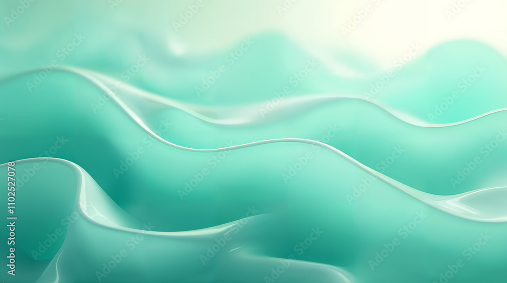 Fototapeta premium Turquoise Abstract Fluid Design