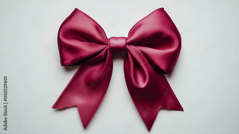 Red bow on white Red bow on white
