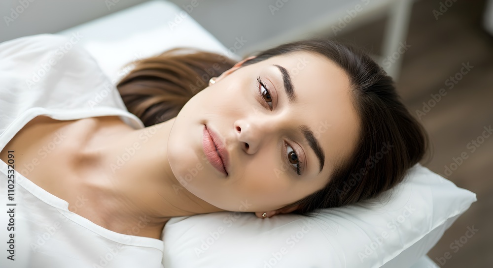 top view of women in bed, close up of women top view of women in bed, close up of women