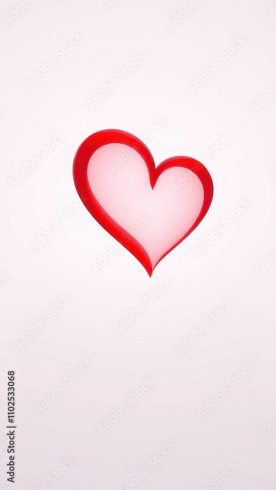 Two large red hearts with overlapping edges forming a seamless whole in a abstracted form, love symbols, symbol, unity Two large red hearts with overlapping edges forming a seamless whole in a abstracted form, love symbols, symbol, unity