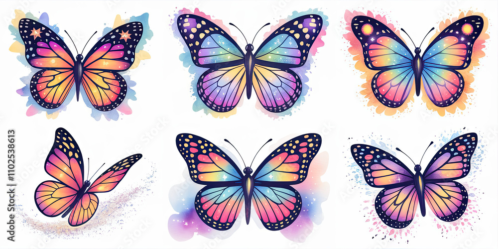 Magical Watercolor Illustration of Five Different Holiday Objects - Image 4 Magical Watercolor Illustration of Five Different Holiday Objects - Image 4