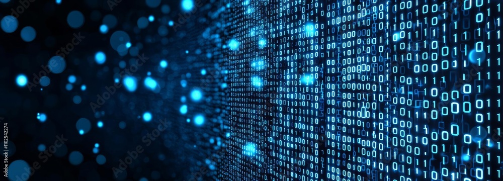 Binary computer code. Blue matrix of zeros and ones. Abstract digital background. Vector Illustration. , isolated on white background, , copy space, copy space for text, Binary computer code. Blue matrix of zeros and ones. Abstract digital background. Vector Illustration. , isolated on white background, , copy space, copy space for text,