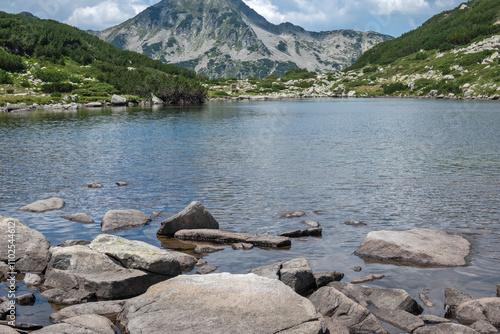 Summer view of Pirin Mountain around Banderitsa River, Bulgaria photo