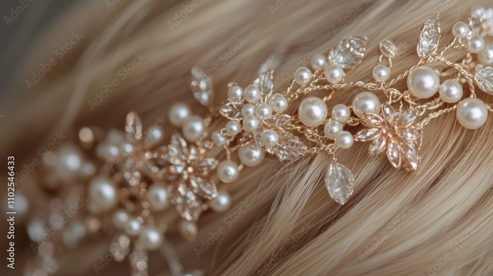 Elegant Hair Accessory with Pearls and Floral Design for Weddings Elegant Hair Accessory with Pearls and Floral Design for Weddings