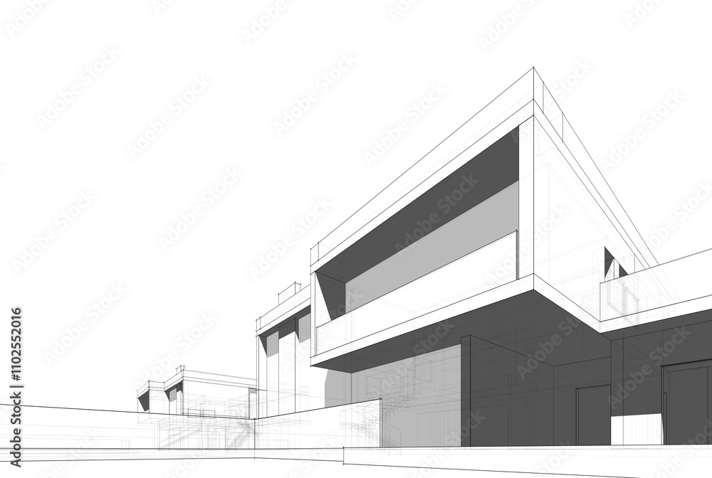 house building architecture 3d rendering house building architecture 3d rendering