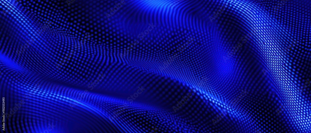 Abstract blue fabric texture with a wave-like pattern and dotted design. Abstract blue fabric texture with a wave-like pattern and dotted design.