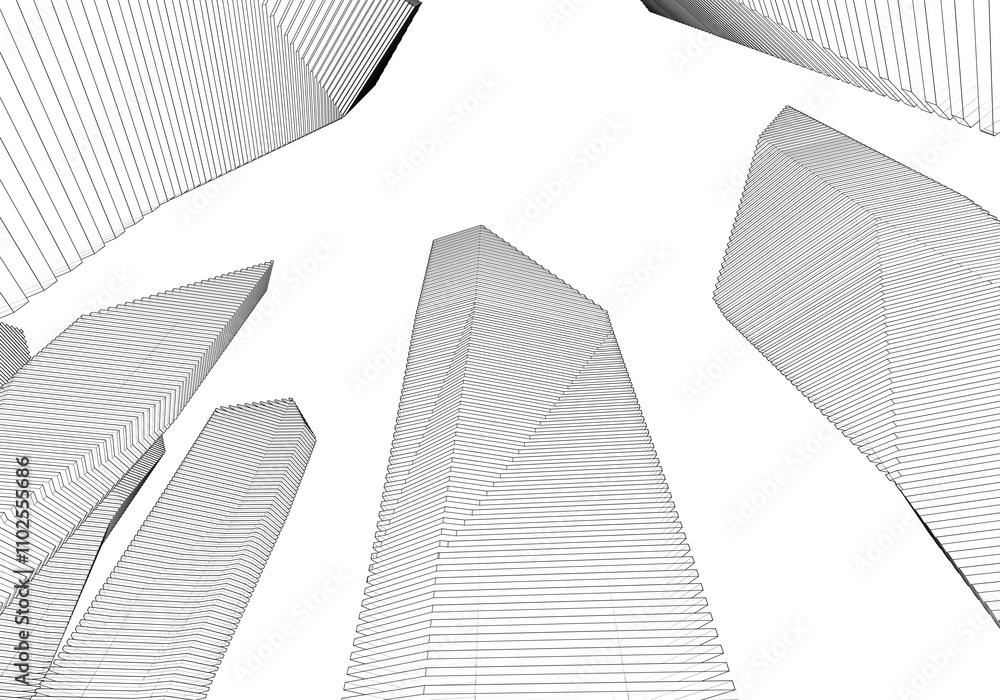 Abstract architectural background 3d illustration Abstract architectural background 3d illustration