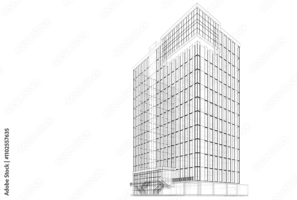 Abstract architectural background 3d illustration Abstract architectural background 3d illustration