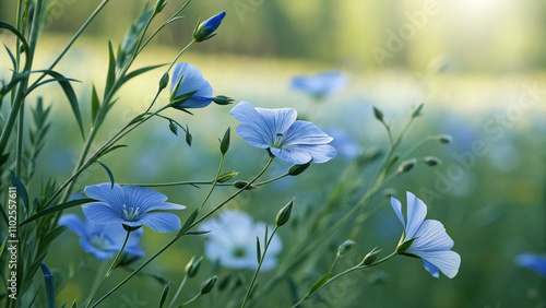 blue flowers in the forest