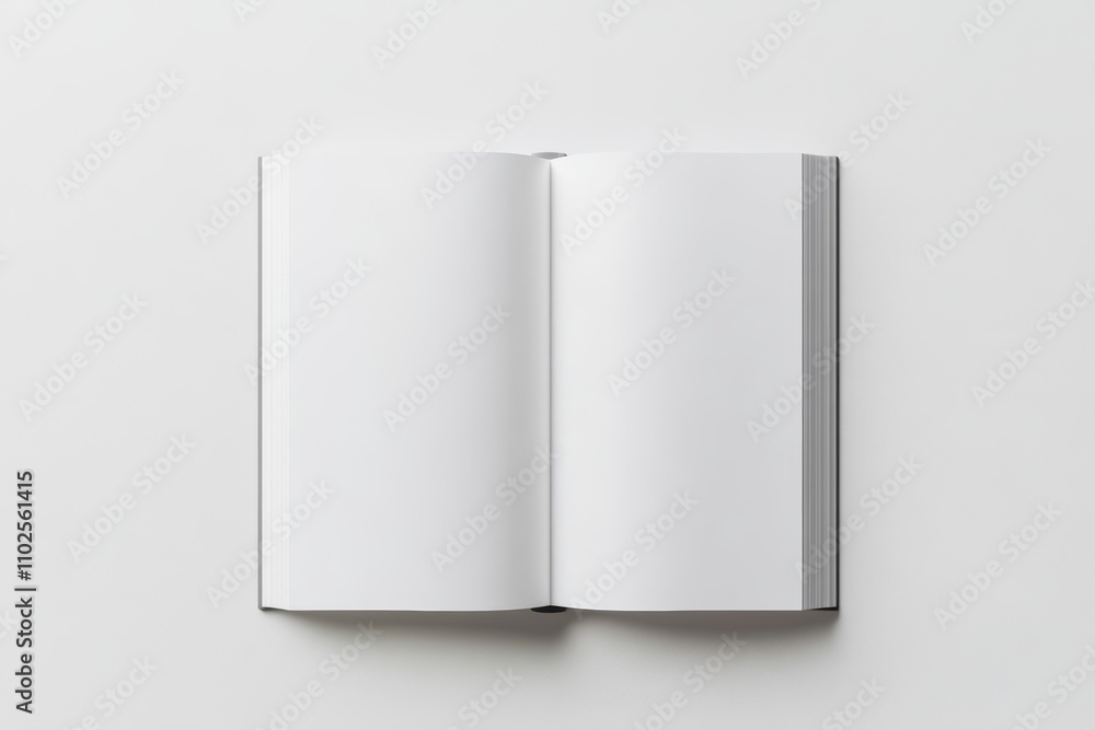 A book is open to a blank page A book is open to a blank page