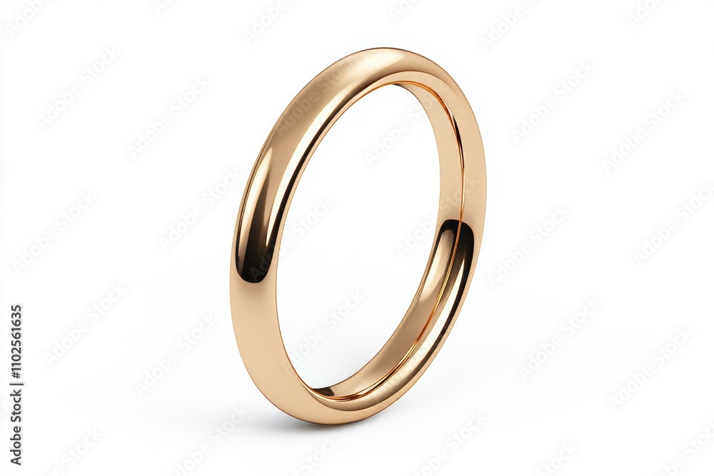 A gold banded ring with a shiny finish A gold banded ring with a shiny finish