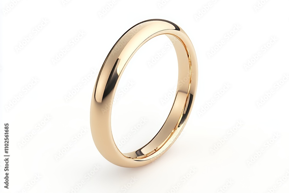 A gold banded ring with a shiny finish A gold banded ring with a shiny finish