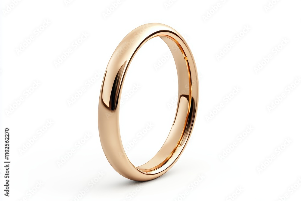 A gold ring with a shiny surface A gold ring with a shiny surface