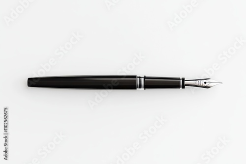 A black pen with a silver clip