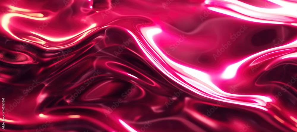 Fototapeta premium red maroon glowing hologram neon fluid wave background 14