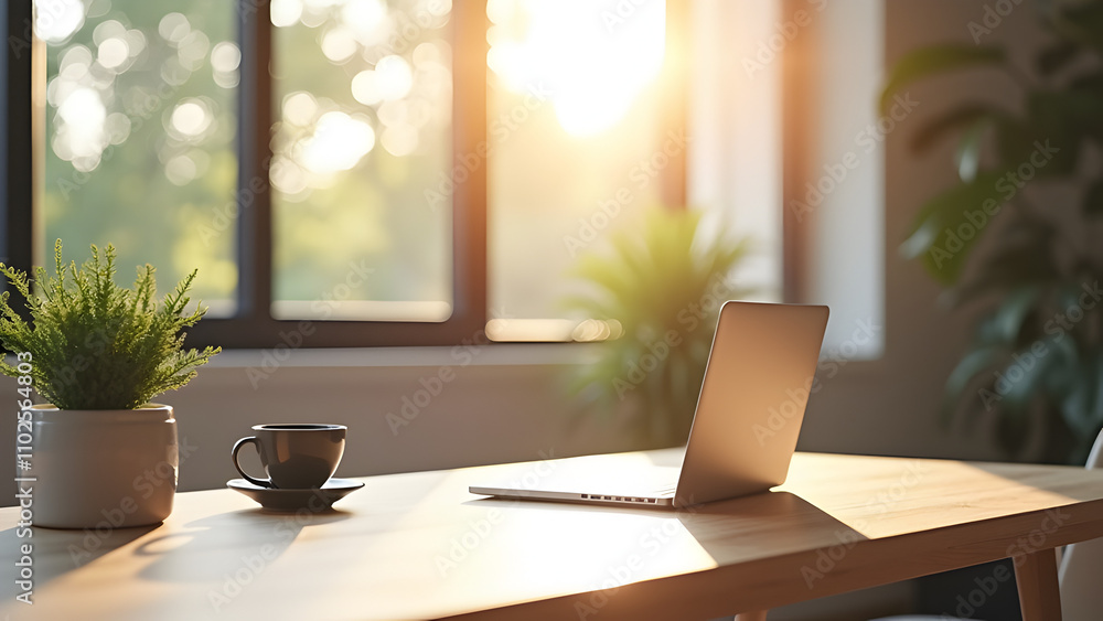 Modern Minimalist Home Office Stock Photo – Natural Light and Clean Aesthetic, minimalist home office, modern workspace, natural light photography Modern Minimalist Home Office Stock Photo – Natural Light and Clean Aesthetic, minimalist home office, modern workspace, natural light photography