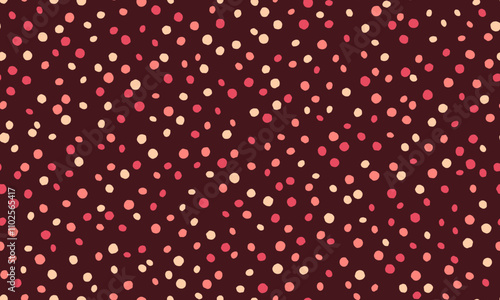 Seamless spotted pattern with abstract circles, perfect for textile prints, wallpaper, or creative geometric posters. Trendy polka dot design for modern backgrounds.