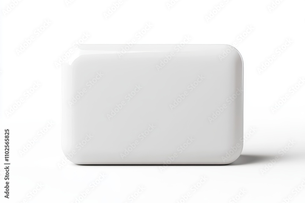 A white box with no content, the perfect form of soap A white box with no content, the perfect form of soap