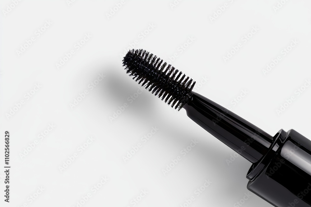 A black mascara brush with a black handle A black mascara brush with a black handle